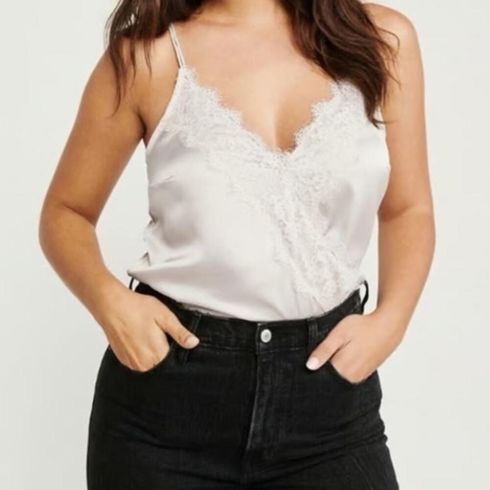 Abercrombie & Fitch Satin Lace Bodysuit